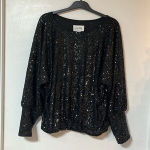 BNWT Joseph Ribkoff black Sequin Top size 10 $235